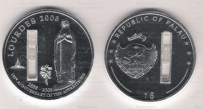 Монета Дева Мария из Палау