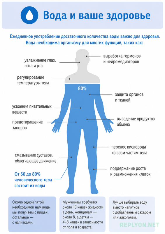 Почему важна вода для организма человека