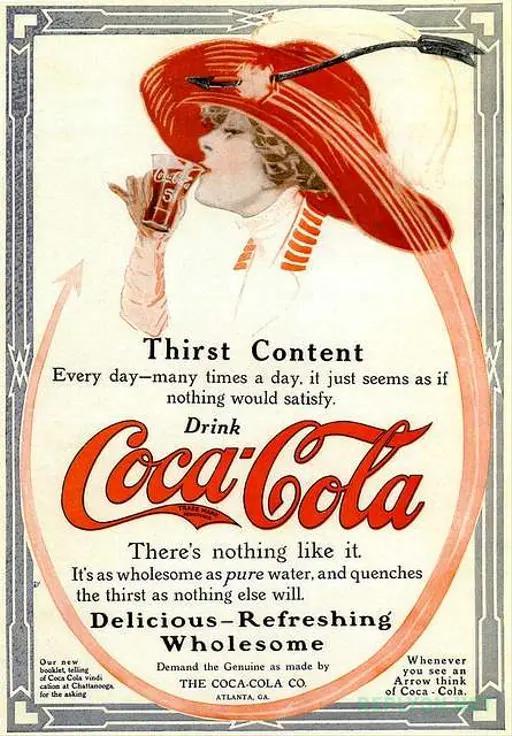 Старинная реклама Coca-Cola начала XX века