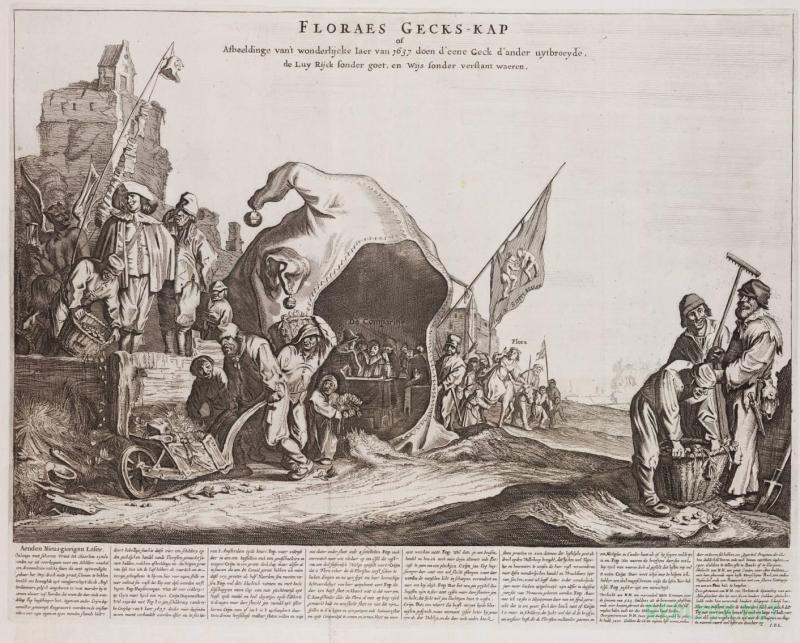 Карикатура на тюльпаноманию в Голландии 1637 года