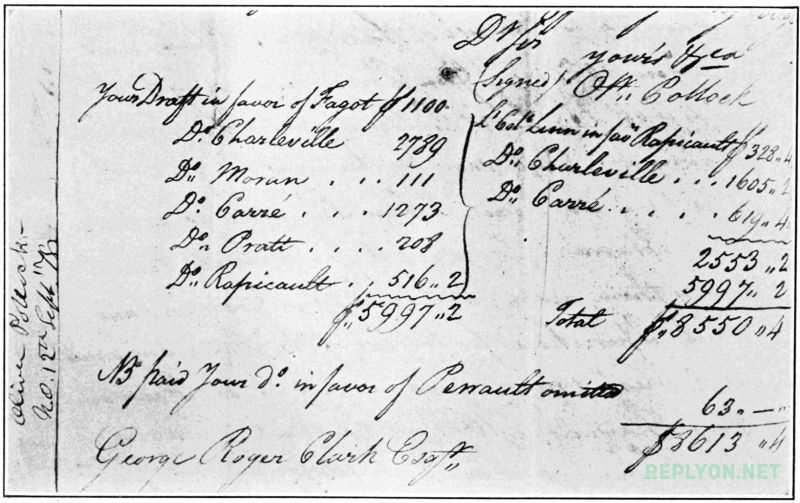 Знак доллара в письме Оливера Поллока 1778 года