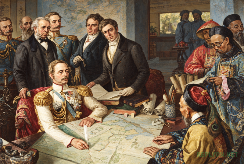 Подписание Айгунского договора 1858 года