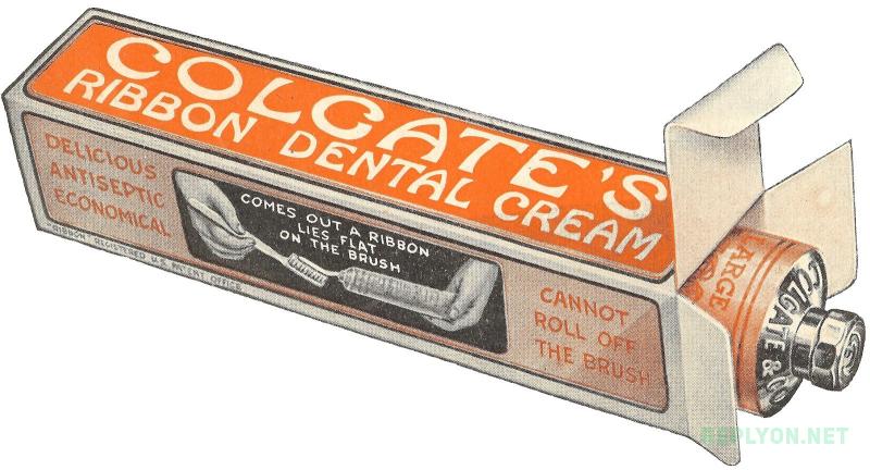Зубной паста Colgate в 1896 году